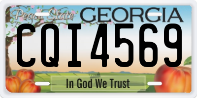 GA license plate CQI4569