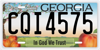 GA license plate CQI4575