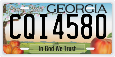 GA license plate CQI4580
