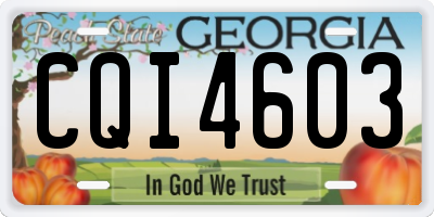 GA license plate CQI4603