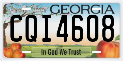 GA license plate CQI4608