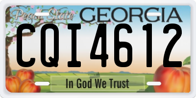 GA license plate CQI4612
