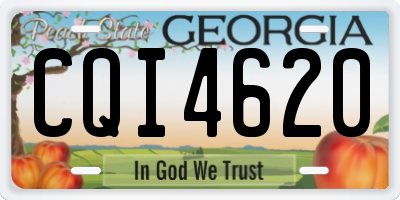 GA license plate CQI4620