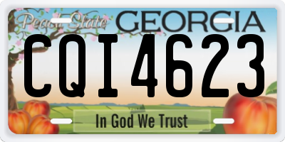 GA license plate CQI4623