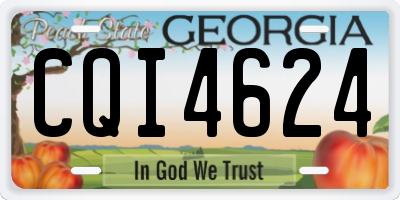 GA license plate CQI4624