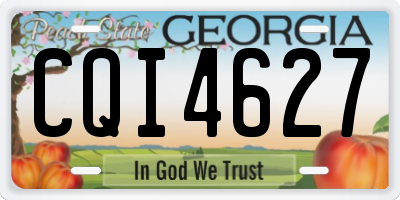 GA license plate CQI4627