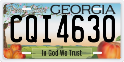 GA license plate CQI4630
