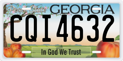 GA license plate CQI4632