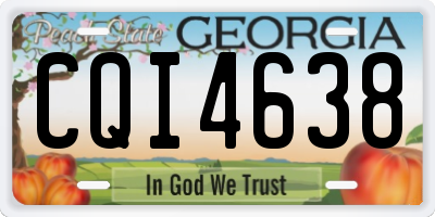 GA license plate CQI4638