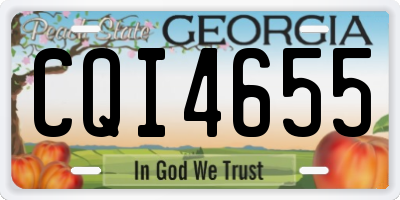 GA license plate CQI4655