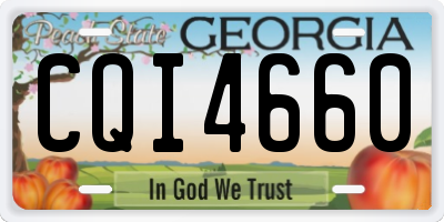 GA license plate CQI4660