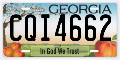 GA license plate CQI4662