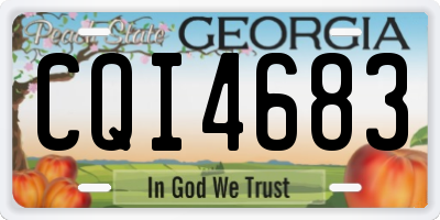 GA license plate CQI4683