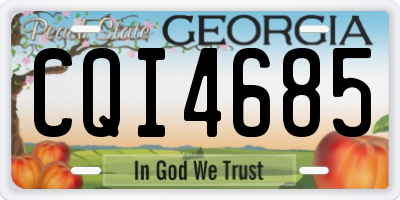 GA license plate CQI4685