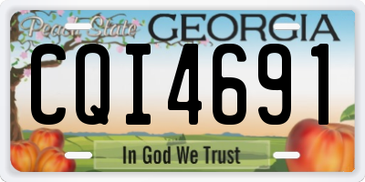 GA license plate CQI4691
