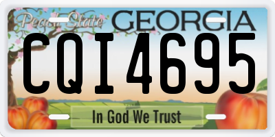 GA license plate CQI4695