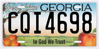 GA license plate CQI4698