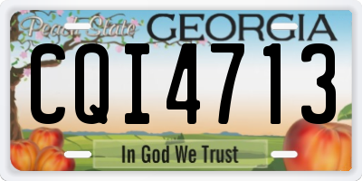 GA license plate CQI4713