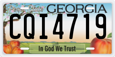 GA license plate CQI4719