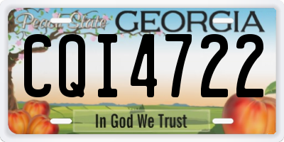 GA license plate CQI4722