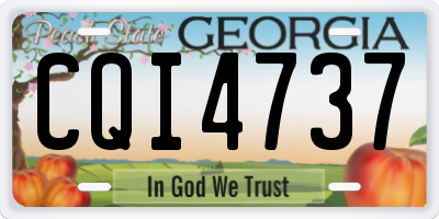 GA license plate CQI4737