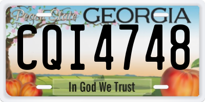 GA license plate CQI4748