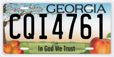 GA license plate CQI4761