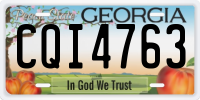GA license plate CQI4763