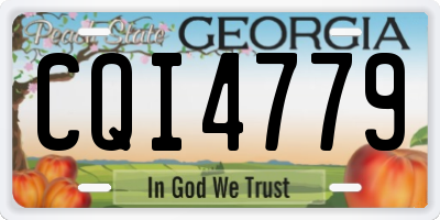 GA license plate CQI4779