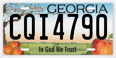GA license plate CQI4790