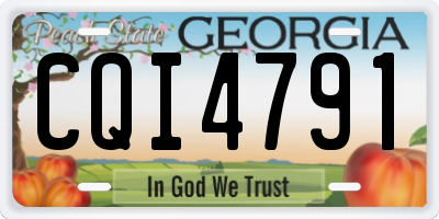 GA license plate CQI4791