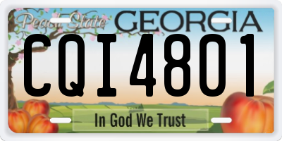GA license plate CQI4801