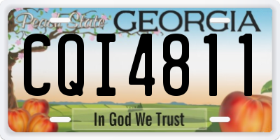 GA license plate CQI4811