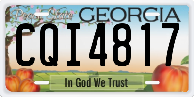 GA license plate CQI4817