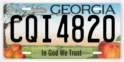 GA license plate CQI4820