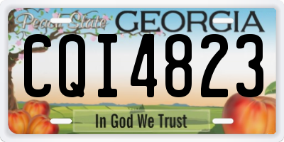 GA license plate CQI4823