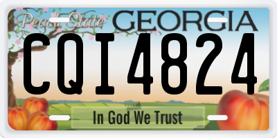 GA license plate CQI4824