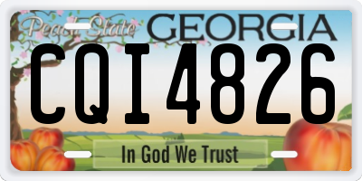 GA license plate CQI4826