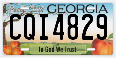 GA license plate CQI4829