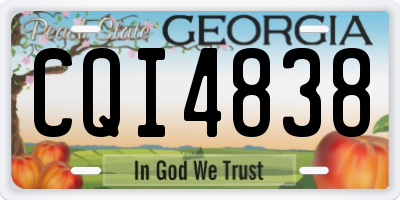 GA license plate CQI4838
