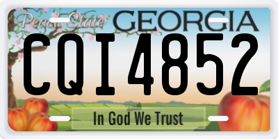GA license plate CQI4852