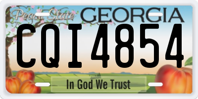 GA license plate CQI4854