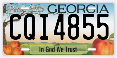 GA license plate CQI4855