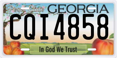 GA license plate CQI4858