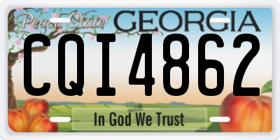 GA license plate CQI4862