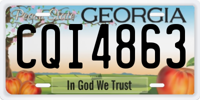 GA license plate CQI4863
