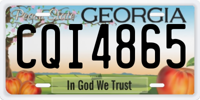 GA license plate CQI4865