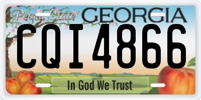 GA license plate CQI4866