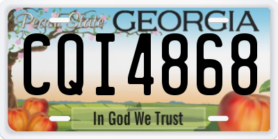 GA license plate CQI4868