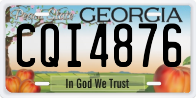 GA license plate CQI4876